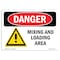 Signmission Safety Sign, OSHA Danger, 7" Height, Rigid Plastic, Mixing And Loading Area, Landscape OS-DS-P-710-L-1451 - alternate 1